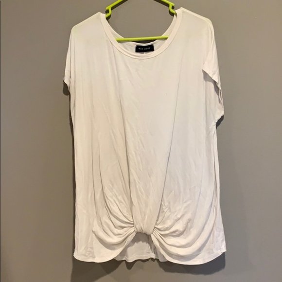 rae mode Tops - Women's Rae Mode White Tie Knot Shirt Size 2X